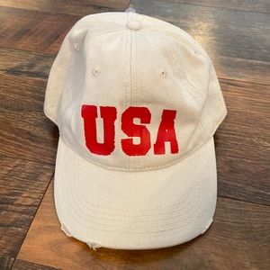 Handmade USA hat with adjustable back